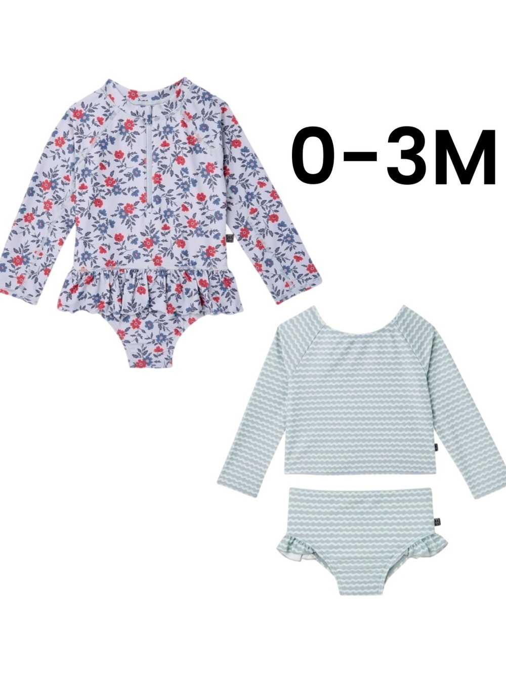 (2) Modern Moments Baby Girl Rashguard Sets
